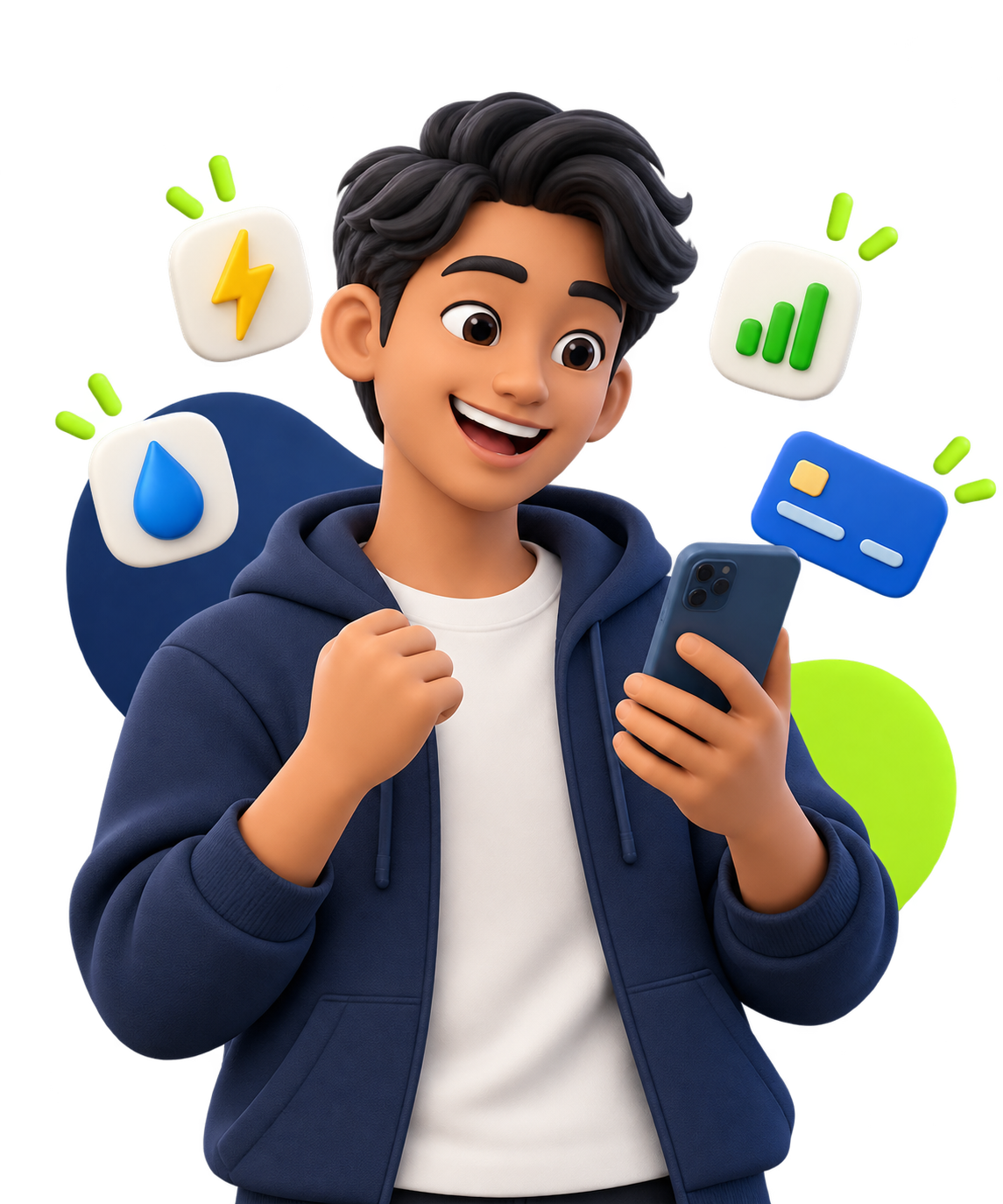Pengguna IsiBeres membayar tagihan dari ponsel